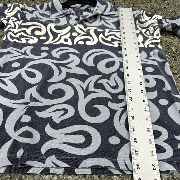 Polo Sport Ralph Lauren Polo Shirt Boys Small Blue Tribal Pattern Short Sleeve - Picture 6 of 6